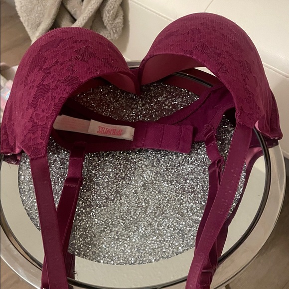 PINK Victoria's Secret Floral Lace Bra (34DDD/F) - Picture 3 of 4